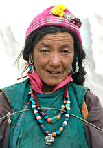 Vrouw in Nepal